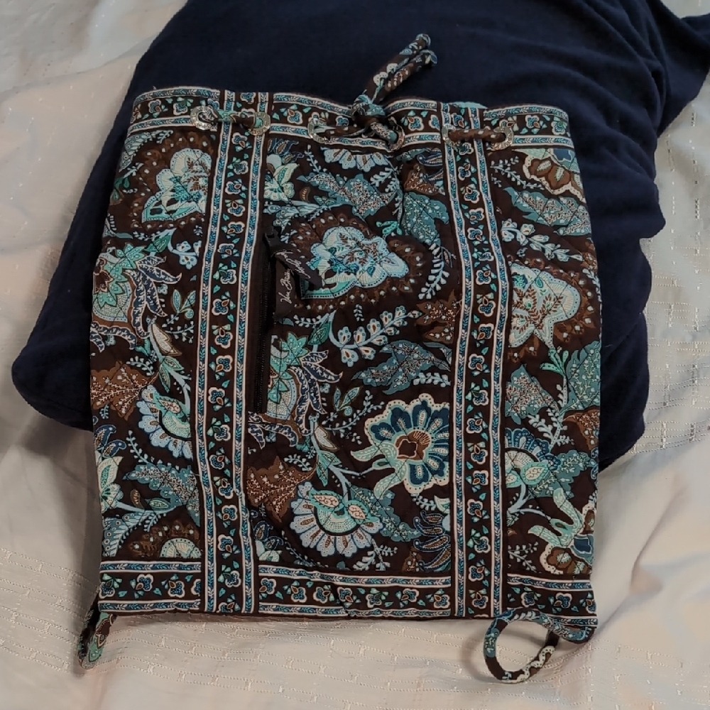 Floral Patterned Drawstring Bag - image 1